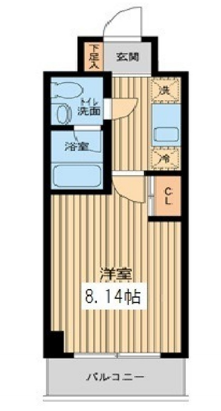 プロスペクト門前仲町　210号室　間取り