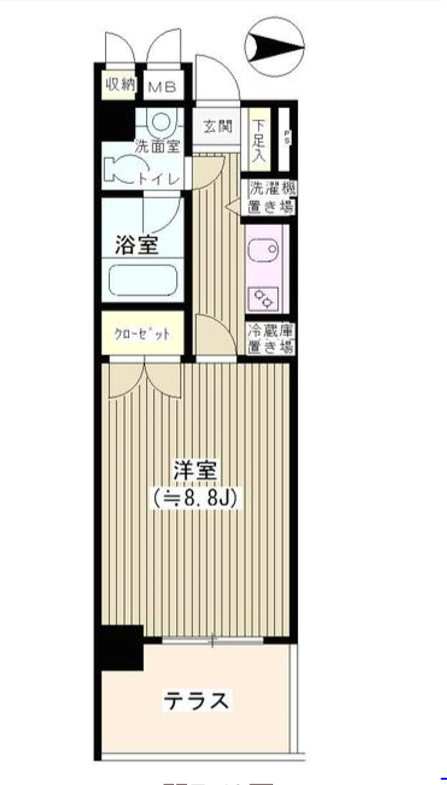 ノナプレイス渋谷神山町　105号室　間取り