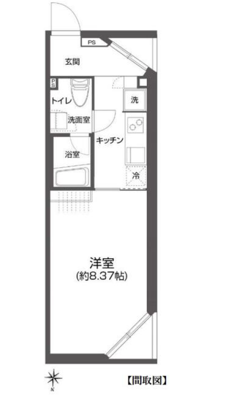 プラティーク白金　303号室　間取り