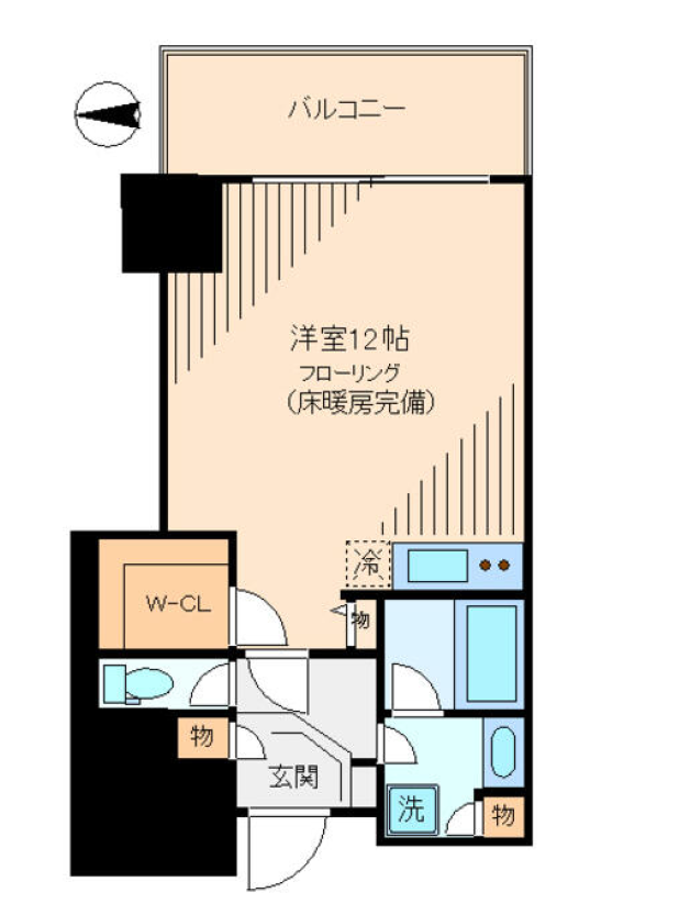 オークコート　301号室　間取り