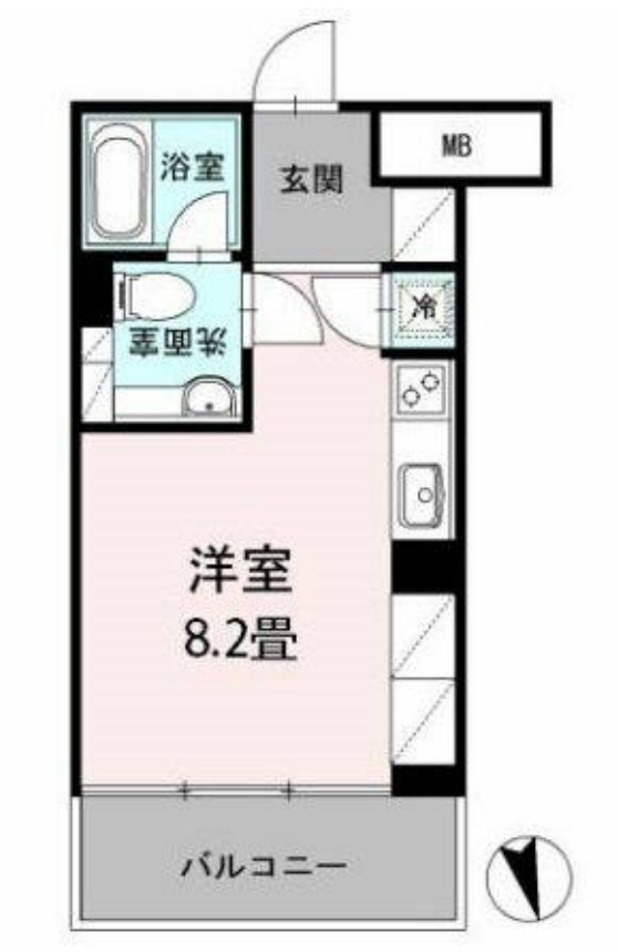 カスタリア目黒長者丸　413号室　間取り