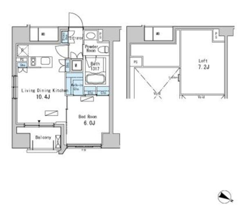 ベルファース目黒　1403号室　間取り