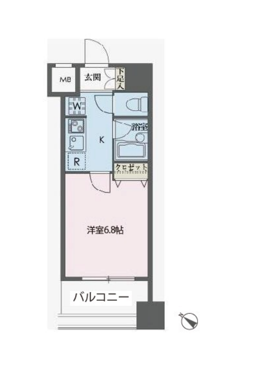 ドゥーエ新川　1103号室　間取り