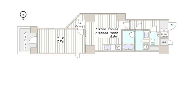 ポレスター千代田御茶ノ水　805号室　間取り