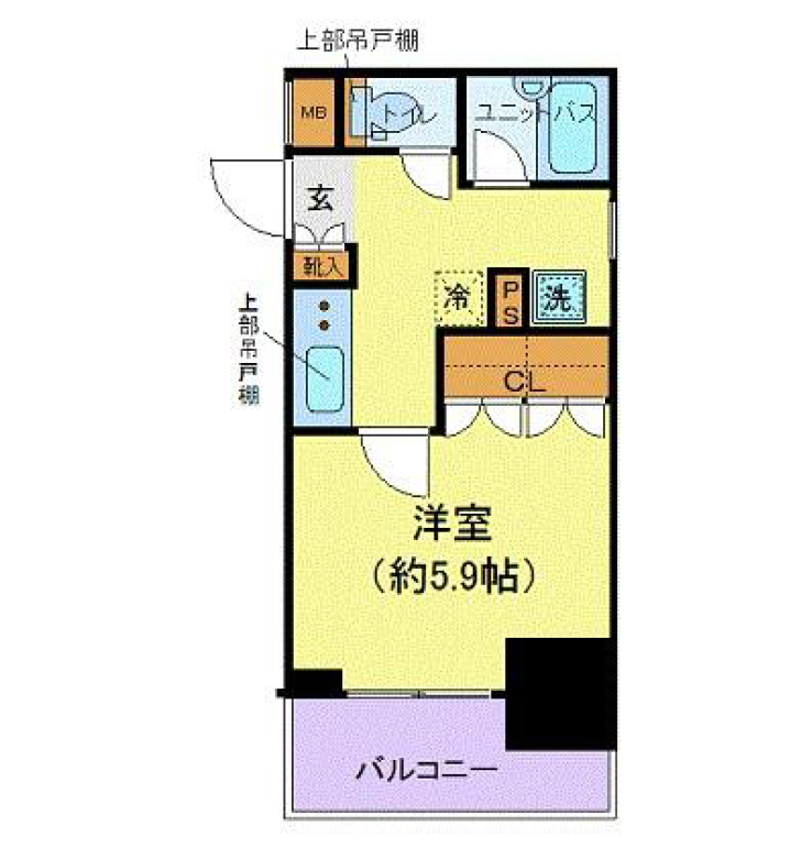 プレールドゥーク八丁堀　805号室　間取り