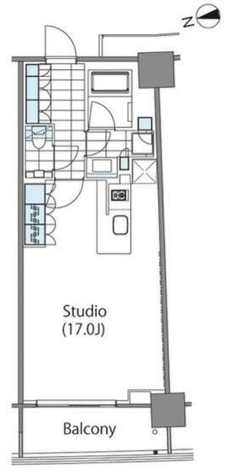 コンフォリア新宿イーストサイドタワー　710号室　間取り