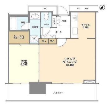 リガーレ日本橋人形町　2806号室　間取り