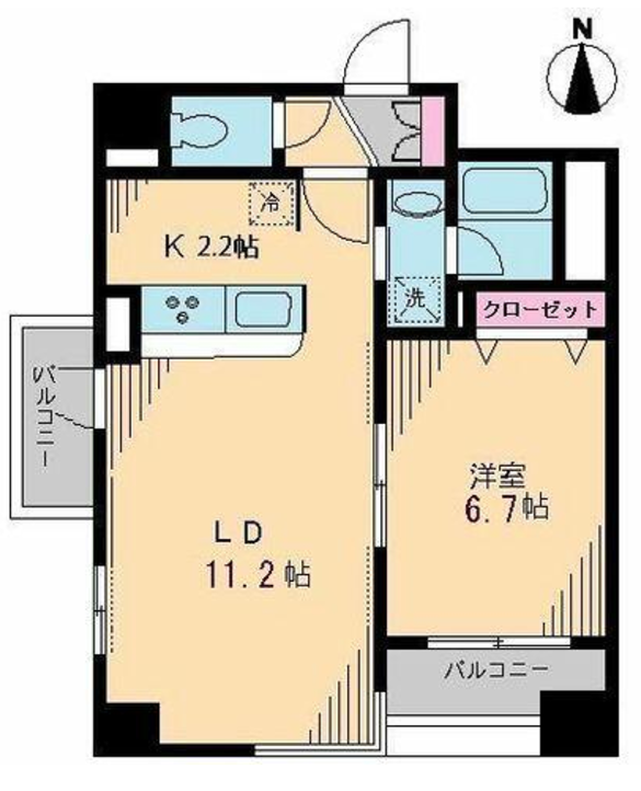 ブルソール信濃町　104号室　間取り