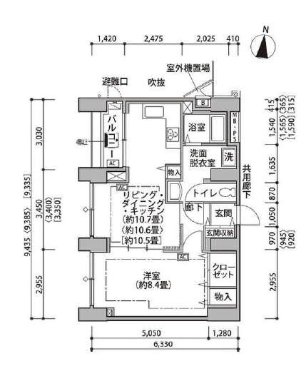 東雲キャナルコートCODAN　14号棟1414号室　間取り