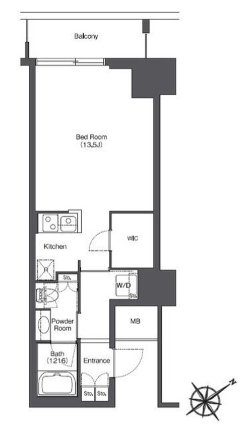 東京ポートシティ竹芝　レジデンスタワー　1009号室　間取り