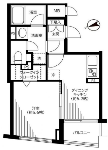 銀座レジデンス伍番館　1007号室　間取り