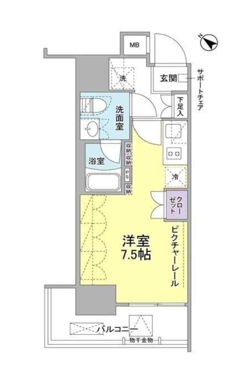 SIL西五反田（ベルファース西五反田）　1105号室　間取り