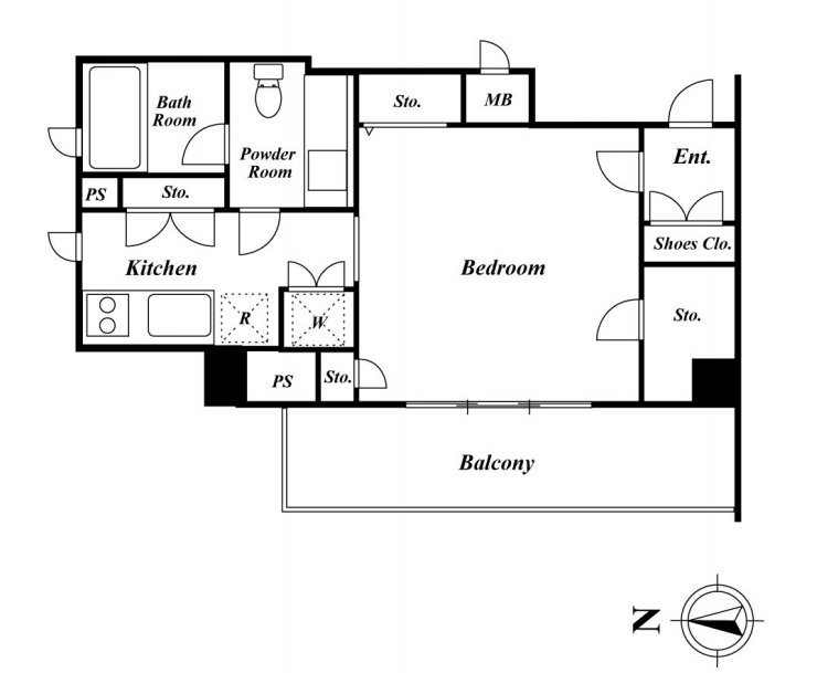 KDXレジデンス品川シーサイド　615号室　間取り