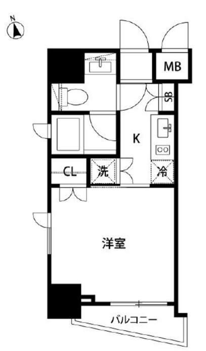 セントラル銀座　801号室　間取り