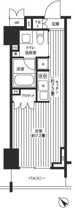 レジディア渋谷　503号室　間取り