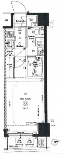 アクサス東新宿アジールコート　202号室　間取り