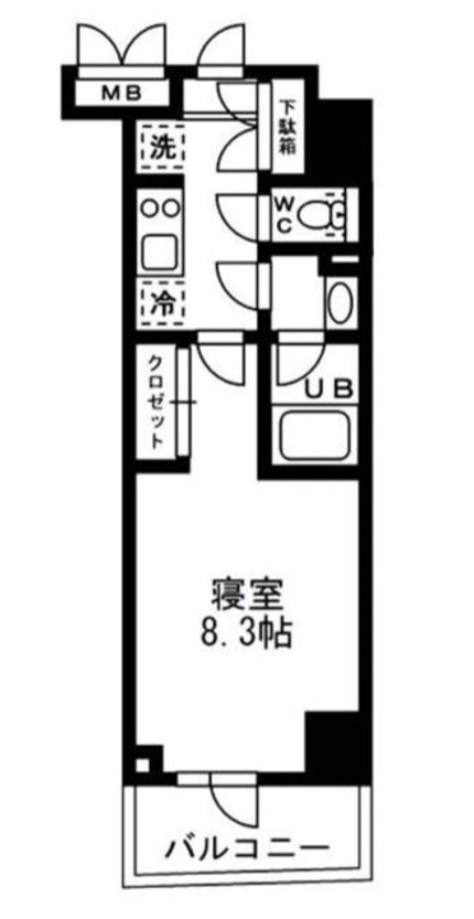 レジディア亀戸　1005号室　間取り