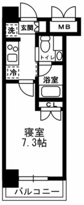 レジディア月島3　1003号室　間取り