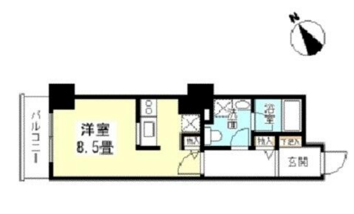 TKフラッツ渋谷　1013号室　間取り