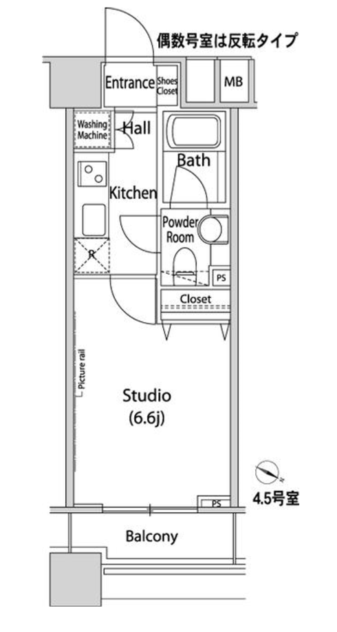 ファーストリアルタワー新宿　804号室　間取り