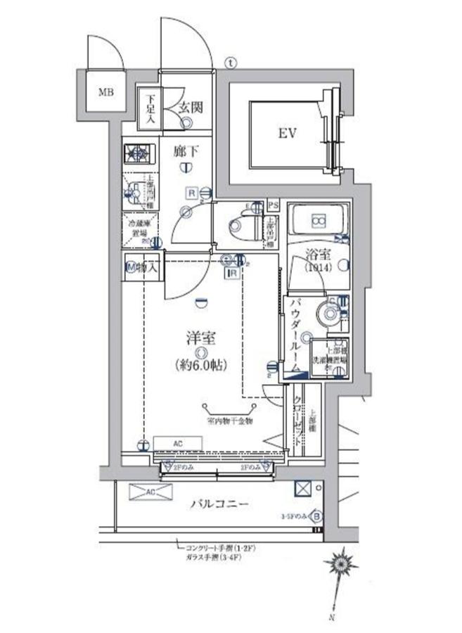 アルテシモカーロ　504号室　間取り