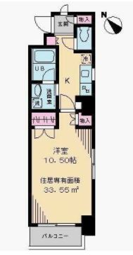 アヴェニール月島	　402号室　間取り