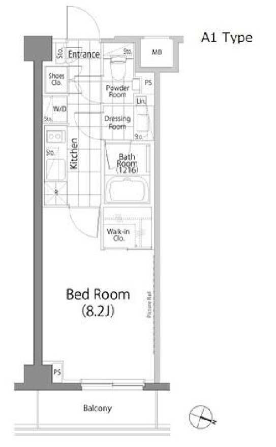パークハビオ笹塚　207号室　間取り
