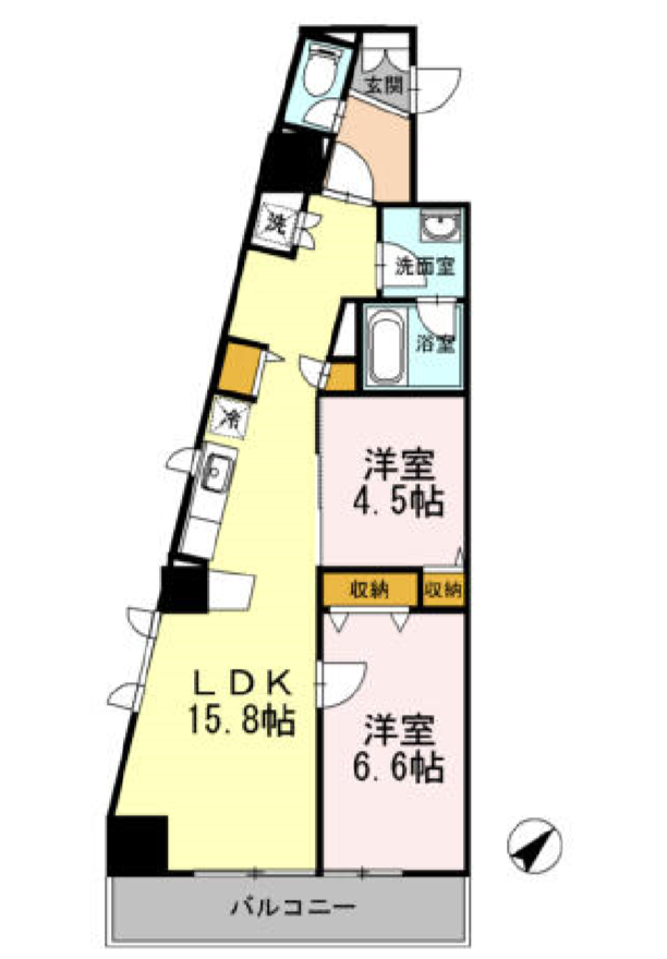 ヒルフラット大崎　214号室　間取り
