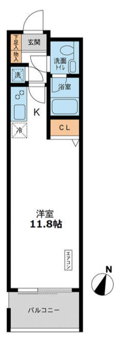 カッシア目黒　406号室　間取り