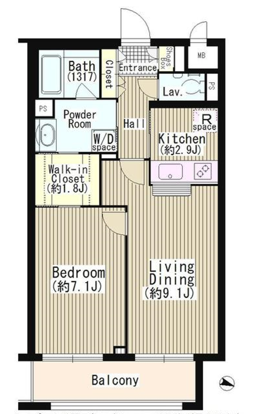 ルミエール中町　103号室　間取り