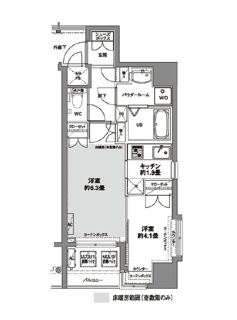 コンフォリア芝公園　505号室　間取り