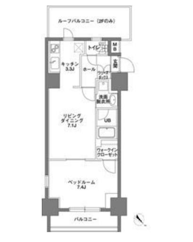 KDX岩本町レジデンス　803号室　間取り