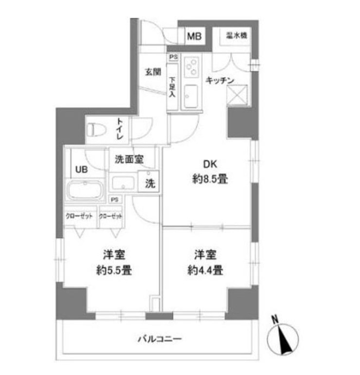 カスタリア新富町2　703号室　間取り