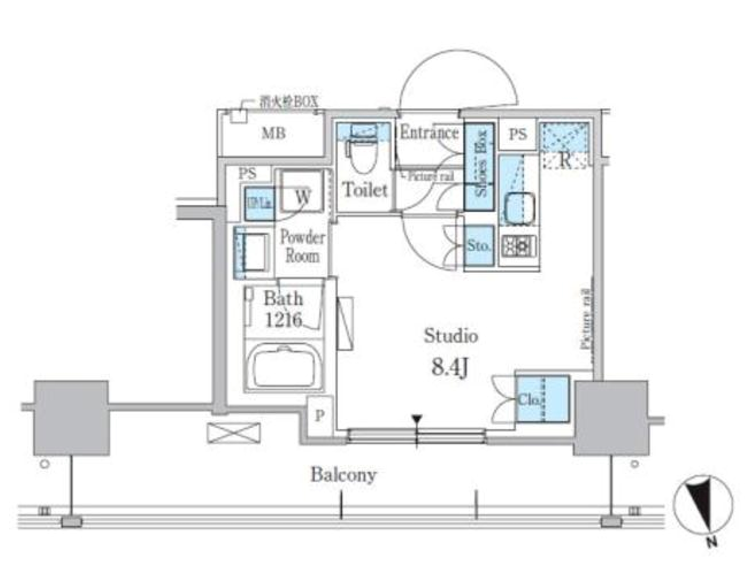 パークアクシス東陽町・親水公園　1201号室　間取り