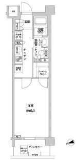 コンフォリア目黒青葉台　223号室　間取り