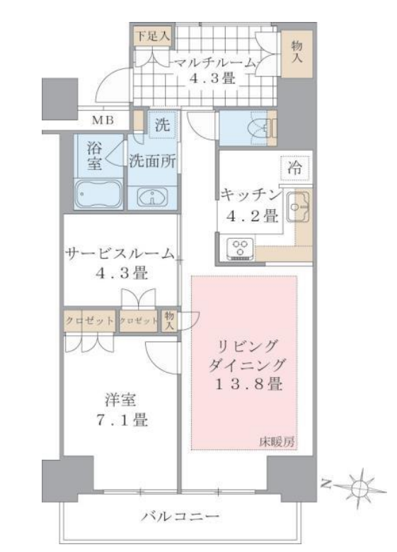 Brillia ist 東雲キャナルコート　705号室　間取り