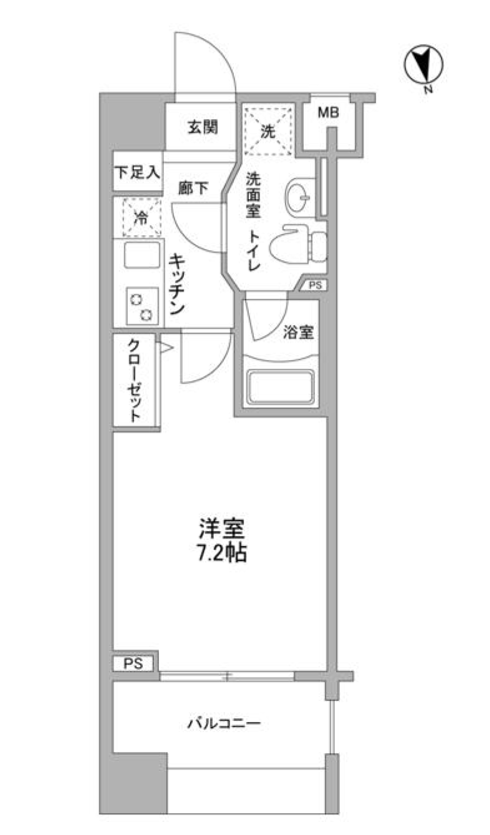 メインステージ白金高輪駅前　404号室　間取り
