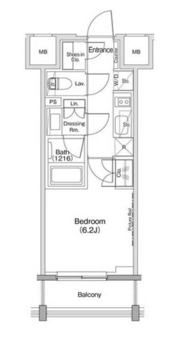 ザ・パークハビオ西大井　612号室　間取り