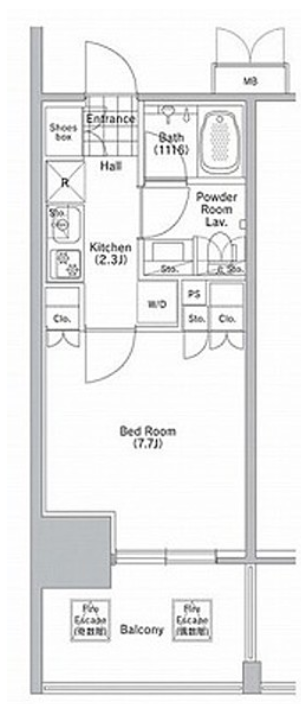 コンフォリア渋谷ウエスト　401号室　間取り