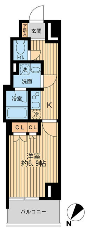 日本橋ファーストレジデンス　711号室　間取り