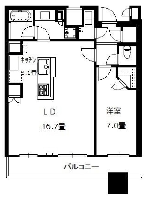 ブリリアタワーズ目黒　2707号室　間取り
