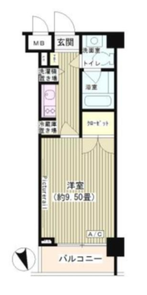 ノナプレイス渋谷富ヶ谷　207号室　間取り