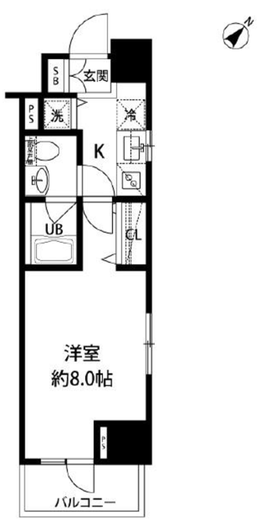 ルクレ日本橋馬喰町　1007号室　間取り