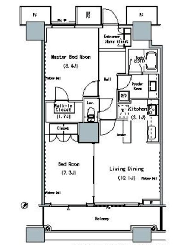 THE TOKYO TOWERS MID TOWER　2720号室　間取り