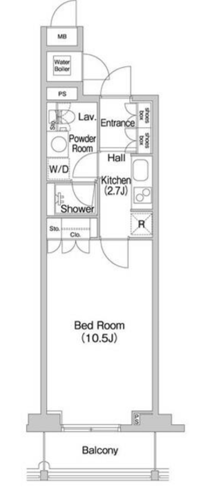 コンフォリア北参道　1402号室　間取り