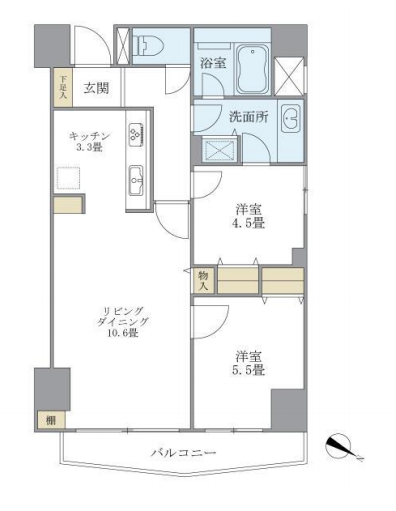 ウヴラージュ広尾　504号室　間取り