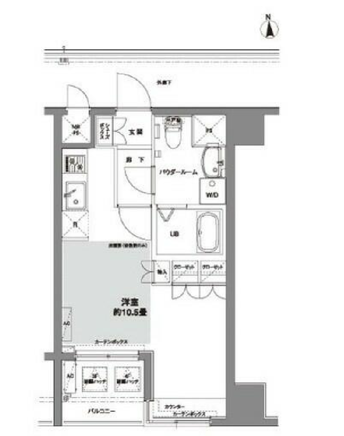コンフォリア芝公園　402号室　間取り
