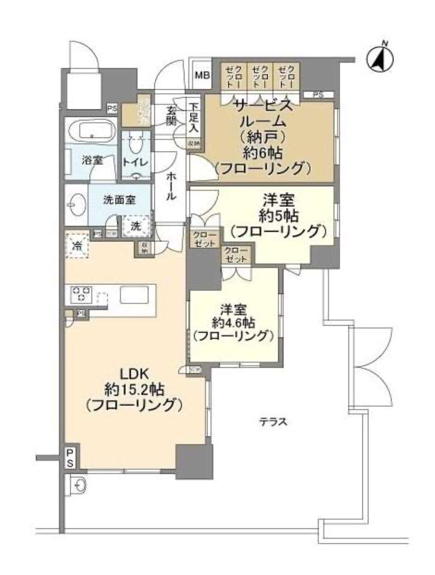 ブランズ東品川　101号室　間取り