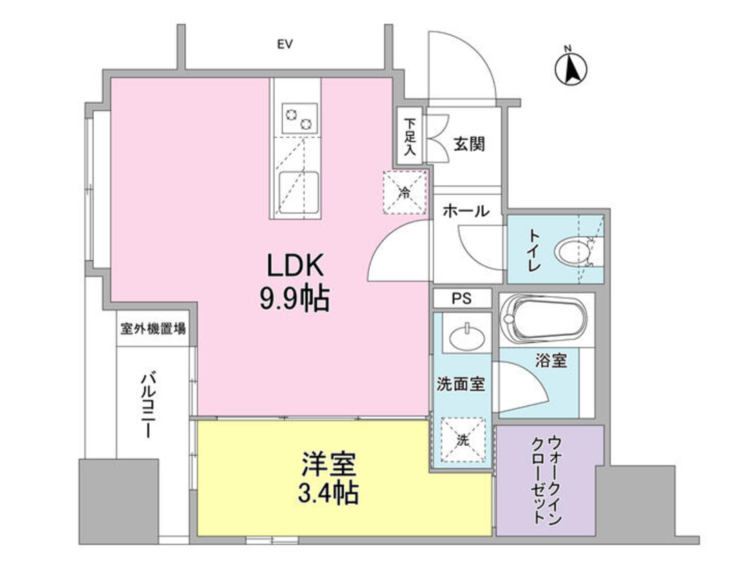 リバーレ東新宿　301号室　間取り