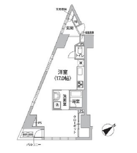 ロリエ銀座　1401号室　間取り